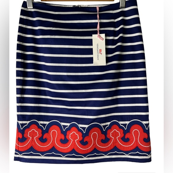 NWT Vineyard vines Border Print Pencil skirt size 2 - Picture 1 of 8